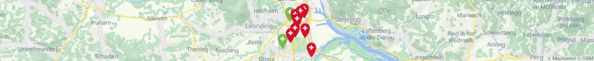 Kartenansicht für Apotheken-Notdienste in der Nähe von Spallerhof (Linz  (Stadt), Oberösterreich)